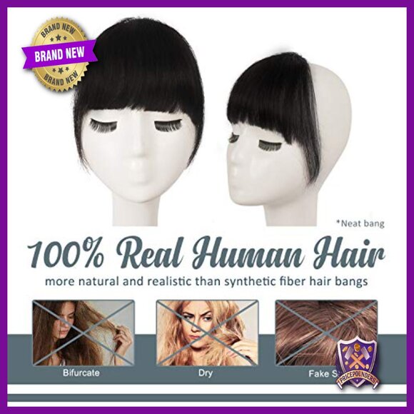 Human Hair Clip-in Bangs with Body Wave Headband Wig main image 4